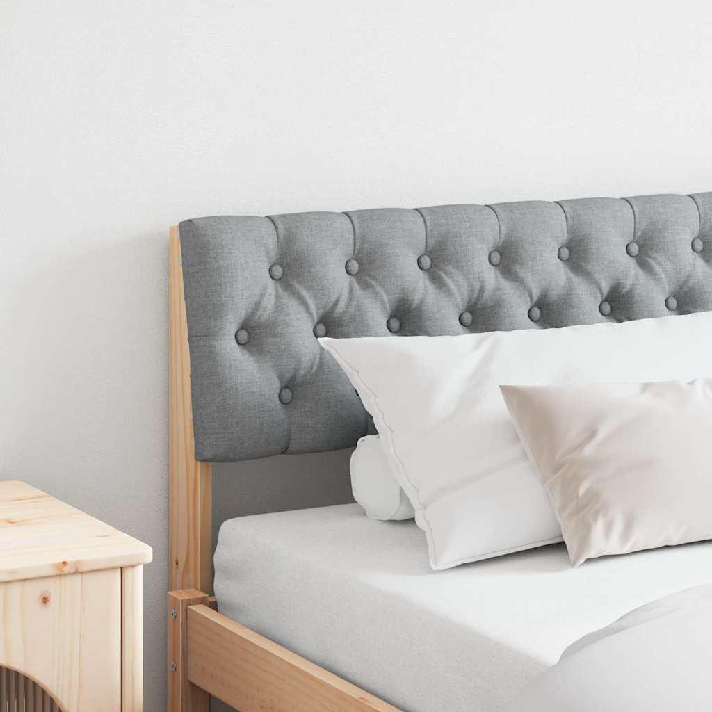 Polsterdatud voodiots Helehall 180 cm Tahke mänd