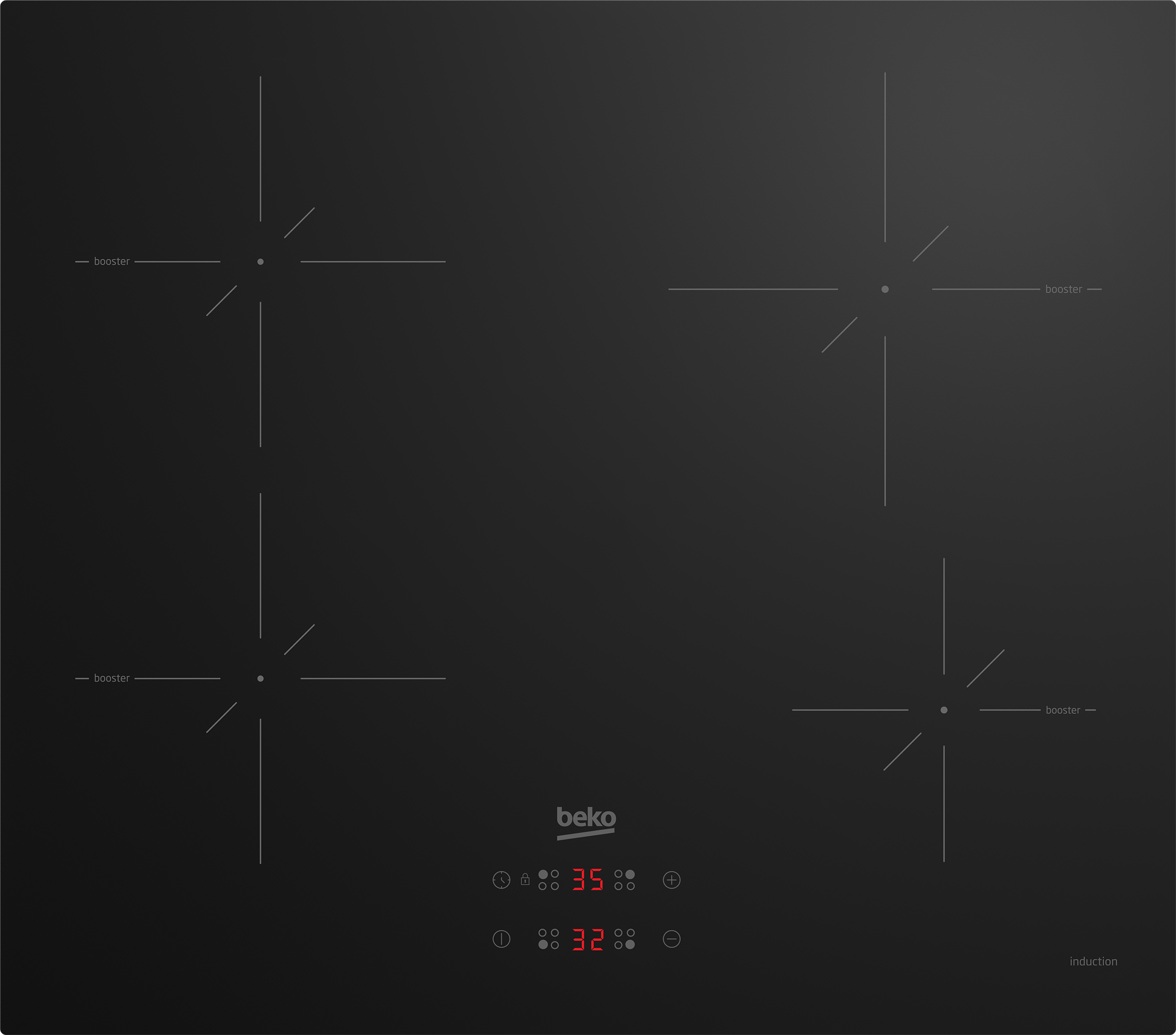 Индукционная варочная панель BEKO HII64400SMT, ширина 59 см