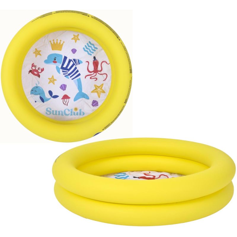 CHILDREN'S POOL 2-RING 76x20CM 57157 YELLOW
