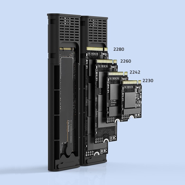 Qoltec Enclosure for drive M.2 SSD | SATA | NVMe | USB-C | DUAL 2 x 2TB