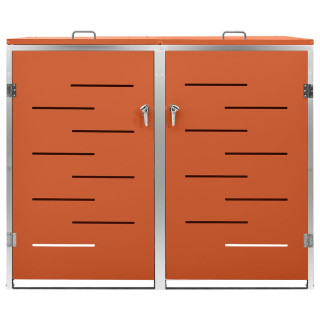 Контейнер для двух мусорных баков 138x77,5x112,5 см, нержавеющая сталь