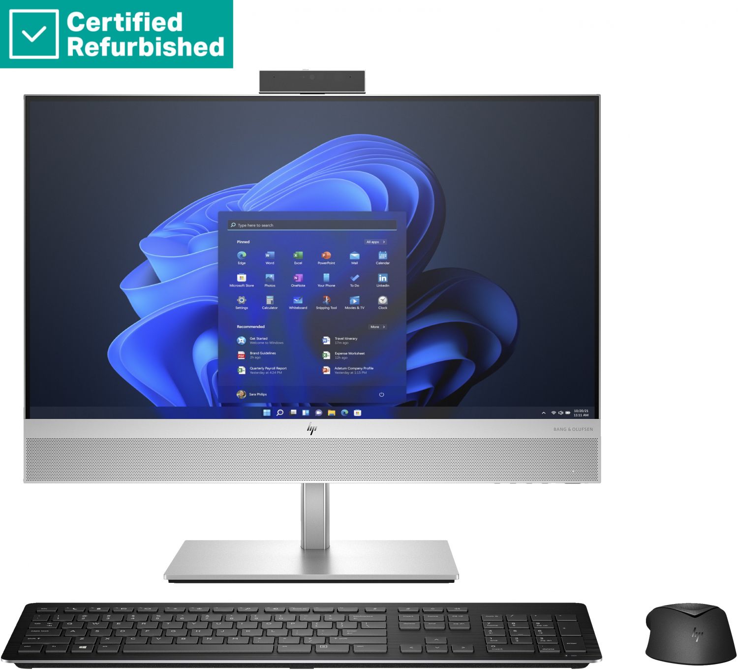 RENEW SILVER HP Elite 840 G9 AIO All-in-One 24 - i5-13600, 8GB, 256GB SSD, 23.8 FHD Non-Touch AG, Height Adjustable, Win 11 Pro, 1 years