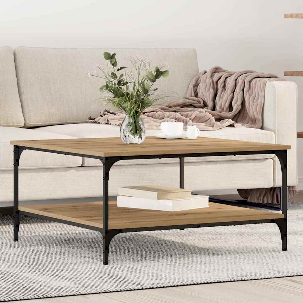 Kohvilaud käsitöötamm 80 x 80 x 40 cm Tehispuit