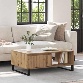 Kohvilaud sahtliga käsitöötamm 90 x 60 x 35 cm Tehispuit