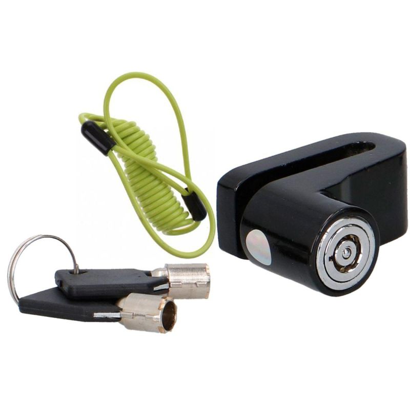 DUNLOP BLACK BRAKE DISC LOCK WITH CABLE LOCK