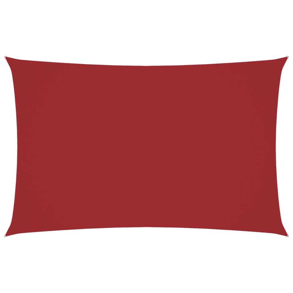 oxford-kangast päikesepuri, ristkülik, 4 x 7 m punane