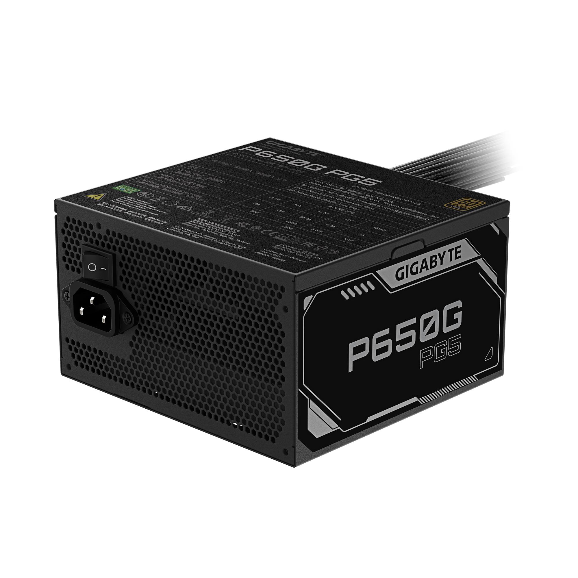 Power Supply|GIGABYTE|GP-P650G PG5|ATX|PC|100 - 240 V|650 W|GP-P650GPG5