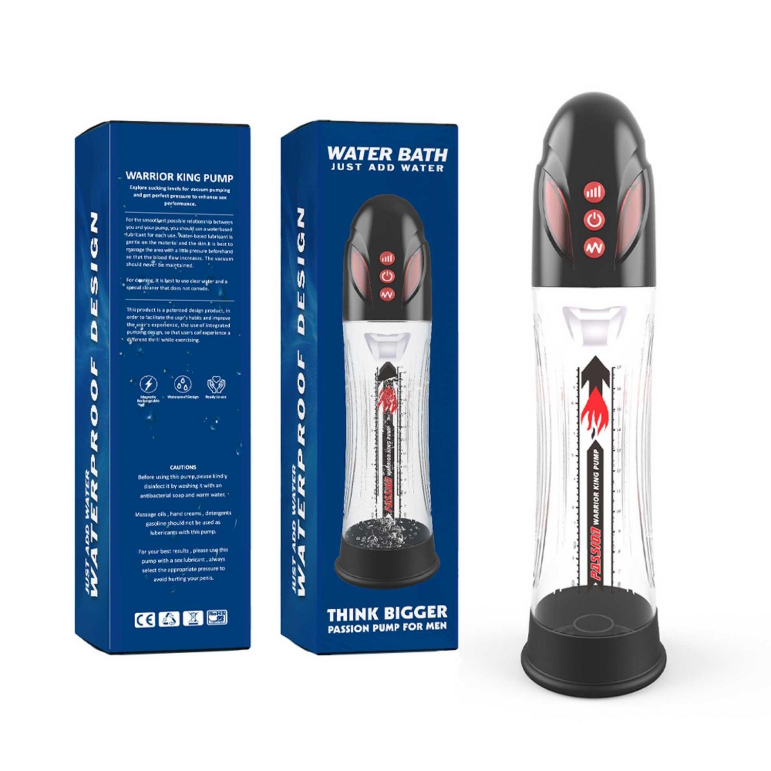 Помпа PASSION PUMP, перезаряжаемая автоматическая водонепроницаемая премиум-класса