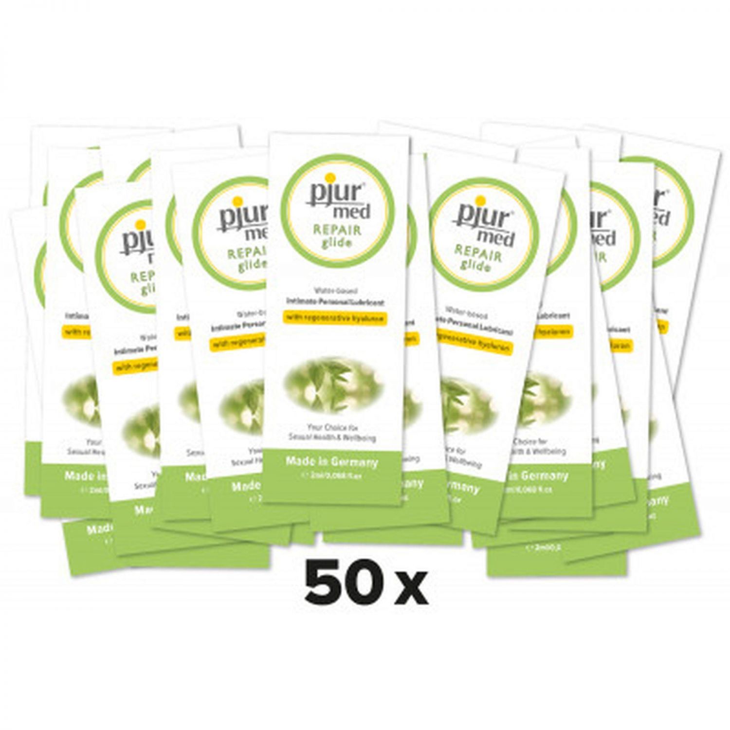 Гель-смазка Pjur MED Repair glide 2мл. – Интимная смазка на водной основе с гиалуроном – 50 штук