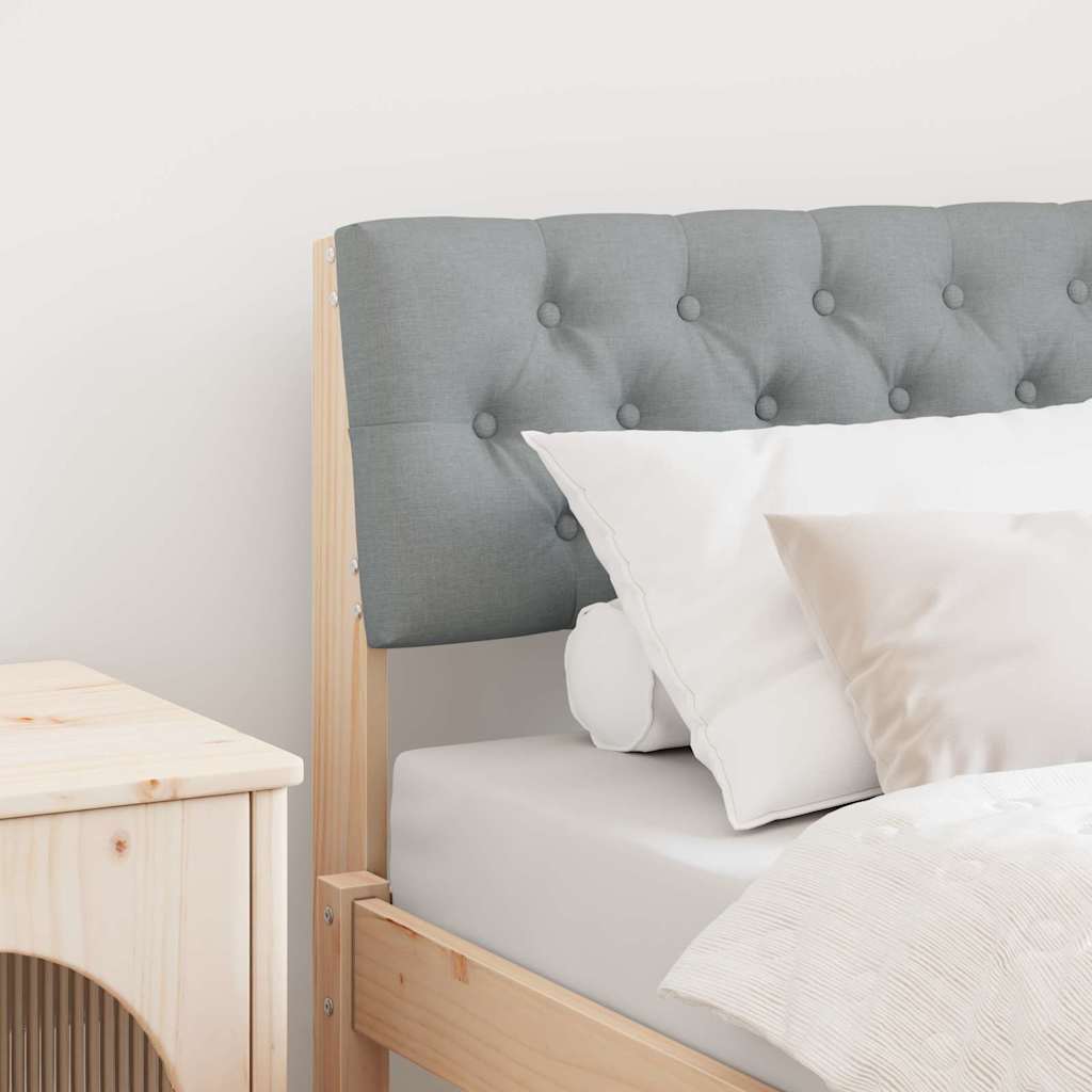 Polsterdatud voodiots Helehall 75 cm Tahke mänd