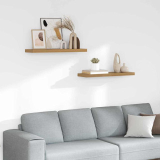 Seinariiul ladustamisega 2 pcs Pruun 80 x 23,5 x 4 cm Tehispuit