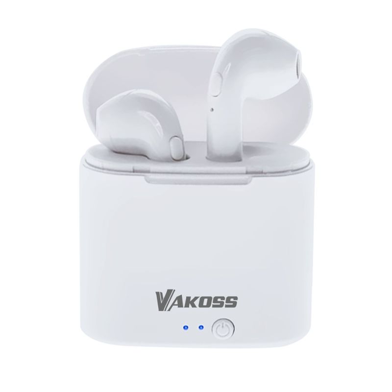 VAKOSS BT IN-EAR HEADPHONES WITH DOCKING STATION SK-832BW WHITE