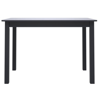 Обеденный стол, черный, 114 x 71 x 75 см, каучуковое дерево