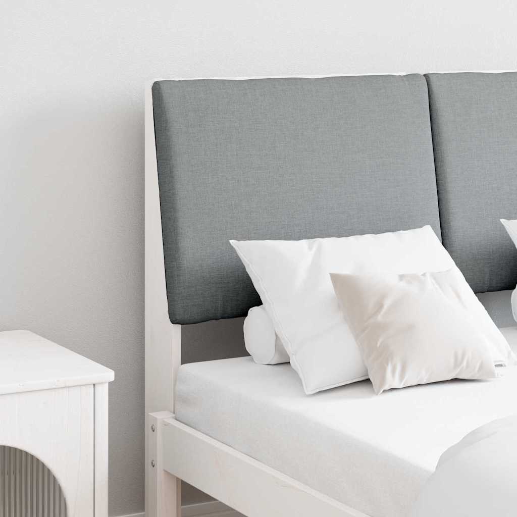 Polsterdatud voodiots Helehall 135 cm Tahke mänd