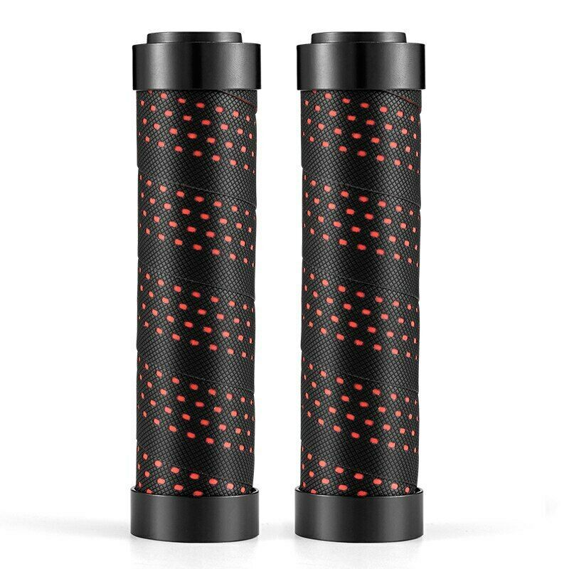 Rockbros bicycle handlebar grips black and red