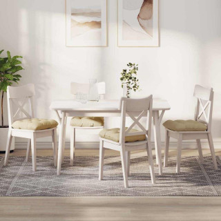 Istumispatjad 4 pcs cream 45 x 45 x 12 cm kangas