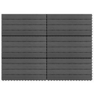 WPC-plaadid 60 x 30 cm 6 tk 1m² hall