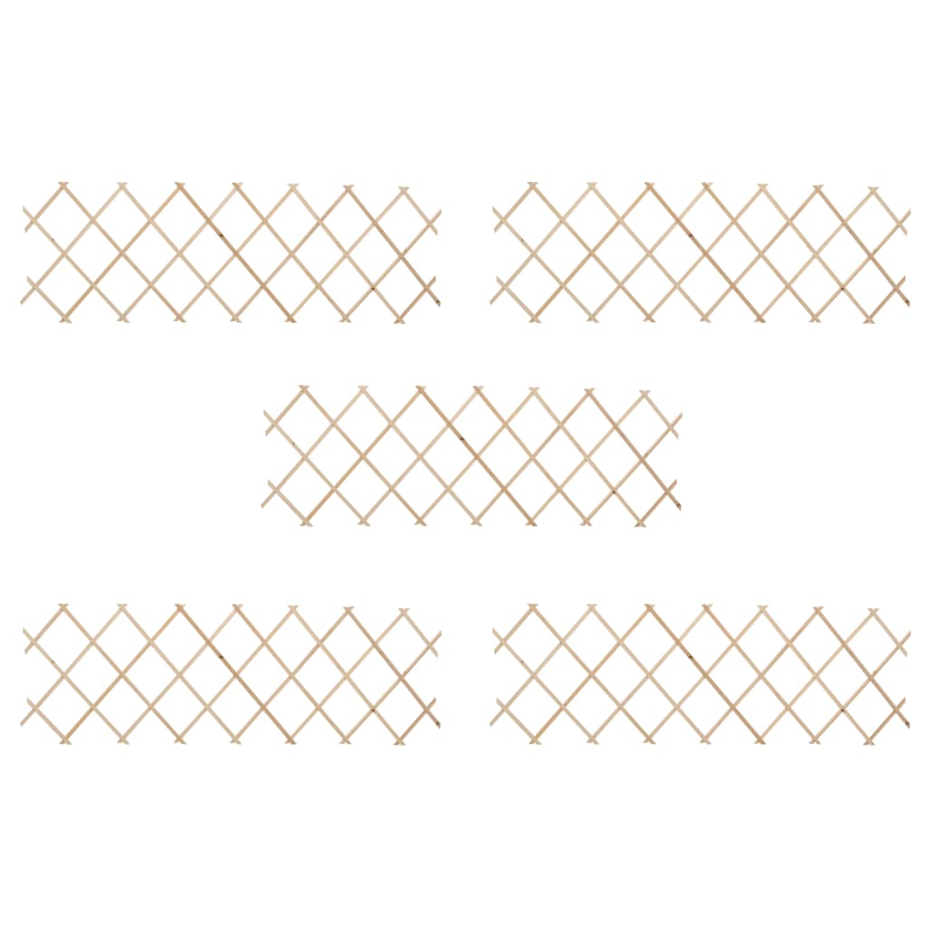 võrkaia paneelid 5 tk, nulupuit, 180 x 60 cm