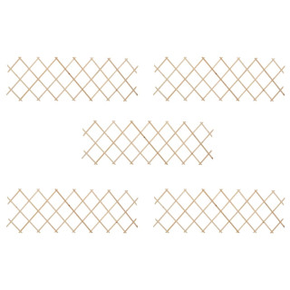 võrkaia paneelid 5 tk, nulupuit, 180 x 60 cm