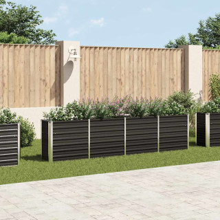 kõrge peenrakast 320 x 40 x 77 cm, tsingitud teras, antratsiit