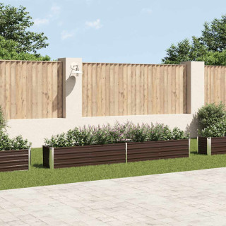 taimelava, tsingitud teras, 320 x 40 x 45 cm, pruun