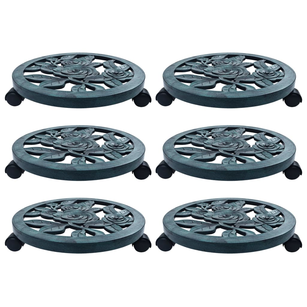 ratastel taimealus 6 tk, roheline, 38 cm, plast