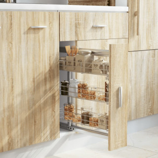 3 riiuliga väljatõmmatav traatkorv hõbedane 47x15,5x55,5 cm