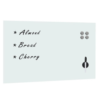 seinakinnitusega valge magnettahvel, klaas 100 x 60 cm