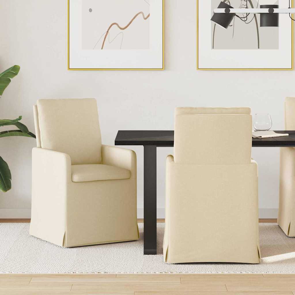 Söögitoa Toolid 2 pcs cream 57 x 67 x 98 cm kangas