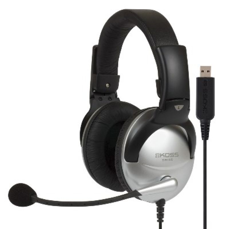 Koss SB45 USB Headset Wired Headband Office/Call Center Black, Silver