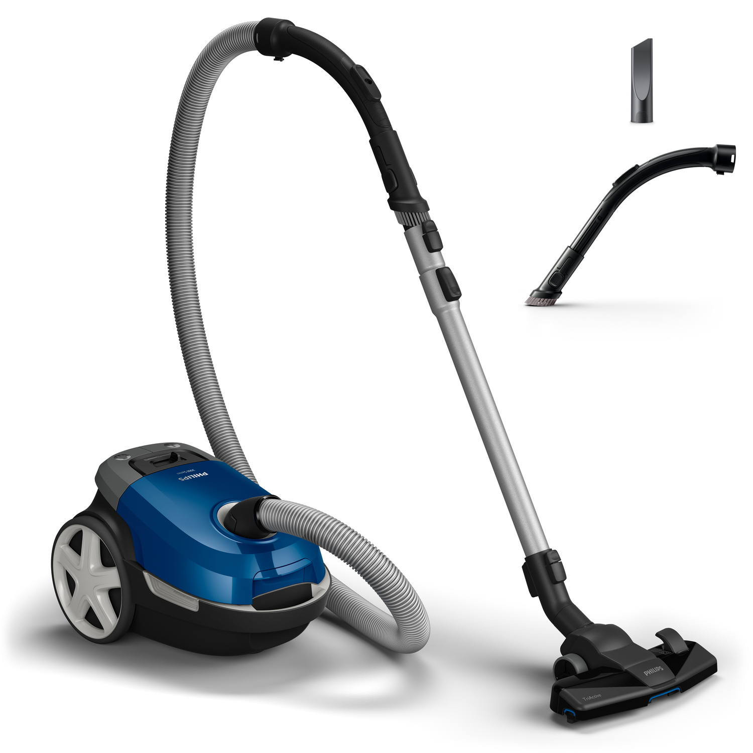 Philips 3000 series Bagged vacuum cleaner XD3110/09, 900W, TriActive, Dark Royal Blue