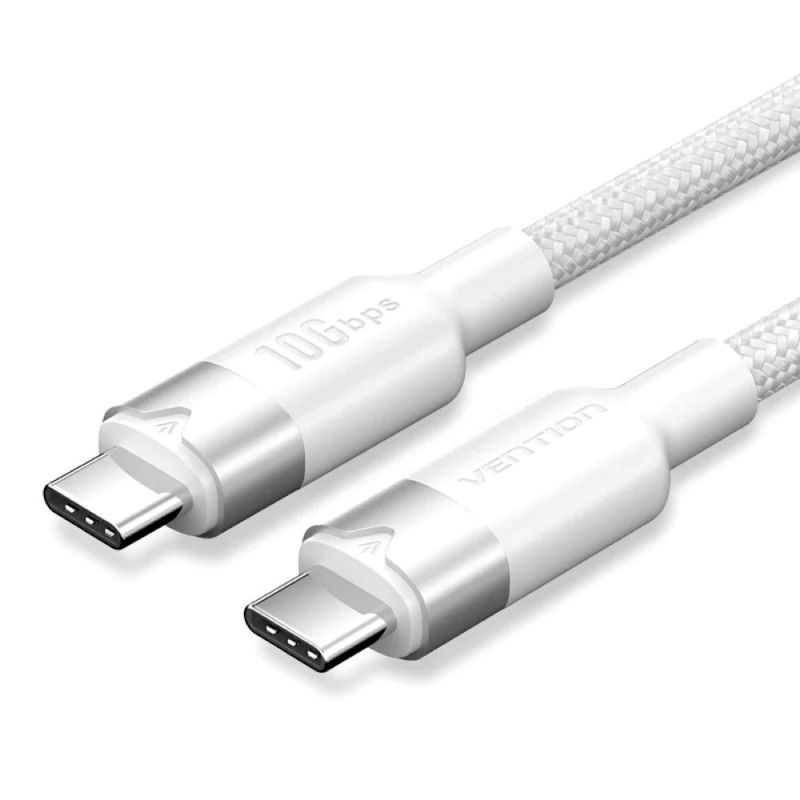 USB-C to USB-C Vention USB 3.2 Cable 5A 10Gbps 1m White