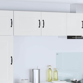 Seinakapp kööki 2 pcs Kergelt läikiv valge 50 x 31 x 40 cm