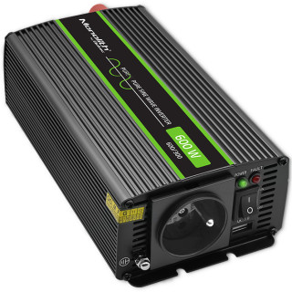 Qoltec Monolith voltage converter 1200 MS Wave |12V to 230V | 600/1200W | USB