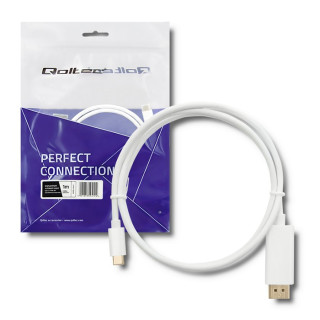 Qoltec Displayport Alternate mode | USB 3.1 type C male | Displayport male | 5K | 1m