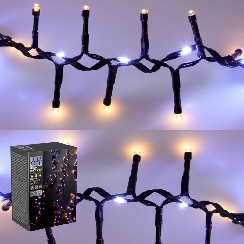 CHRISTMAS TREE LIGHTS 710 LED LIGHT CHAIN WHITE/WARM WHITE