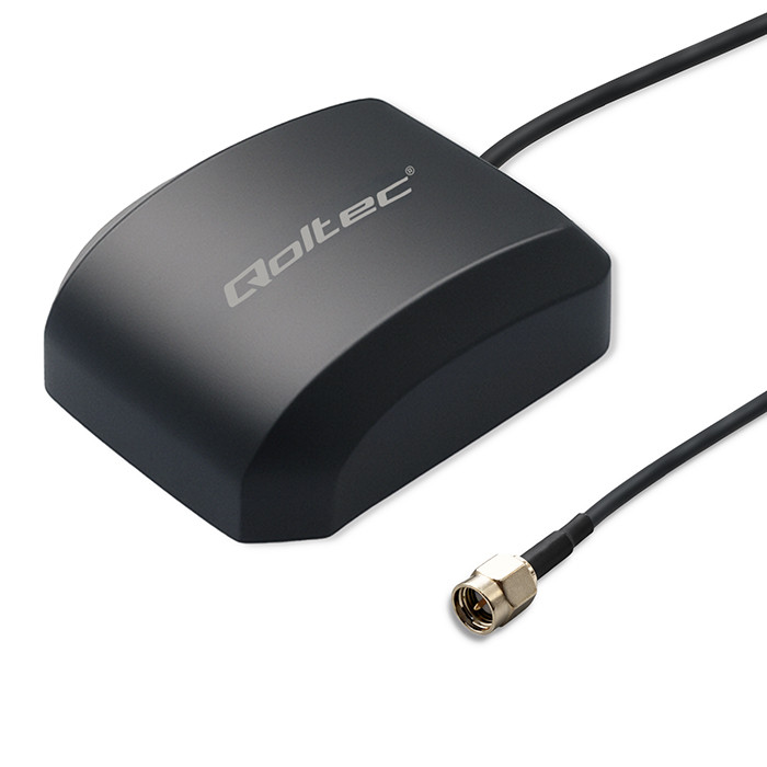 Qoltec Mobile GPS antenna with magnetic base | omnidirectional | 28dBi | 50W | SMA