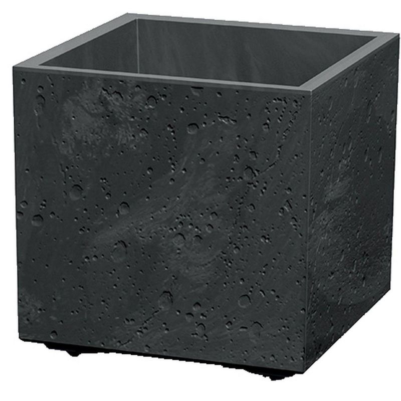 SIERRA SQUARE CONCRETE EFFECT FLOWER POT 39x39 ANTHRACITE