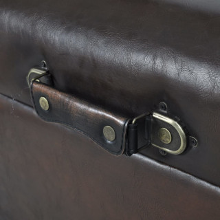 Комплект скамеек с местом для хранения, 3 шт, коричневый