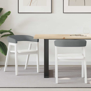 Söögitoa Toolid 2 pcs Valge 54 x 57 x 73 cm Tugev kummipuust