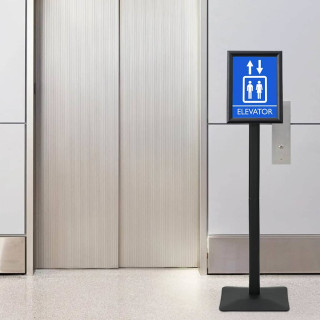 Pjedestaali plakati tugi Must a4 Alumiinium ja PVC