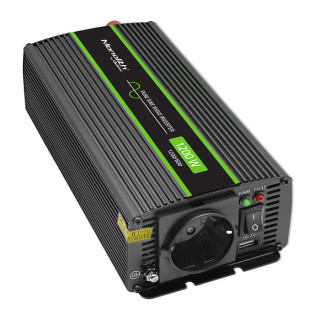 Qoltec Pure Sine Wave Inverter Monolith| 600W | 1200W | 12V to 230V