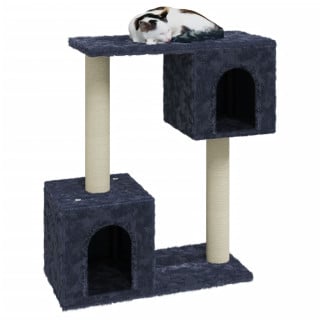 kassimaja sisalköitega kraapimispuudega, tumehall, 60 cm