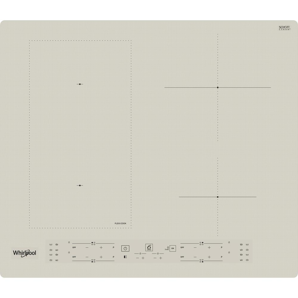 WHIRLPOOL Induction Hob WL B6860 NE/S 60 cm Silver Dawn, FlexiCook 1 side