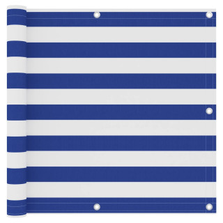 rõdusirm, valge ja sinine, 90 x 500 cm, oxford-kangas