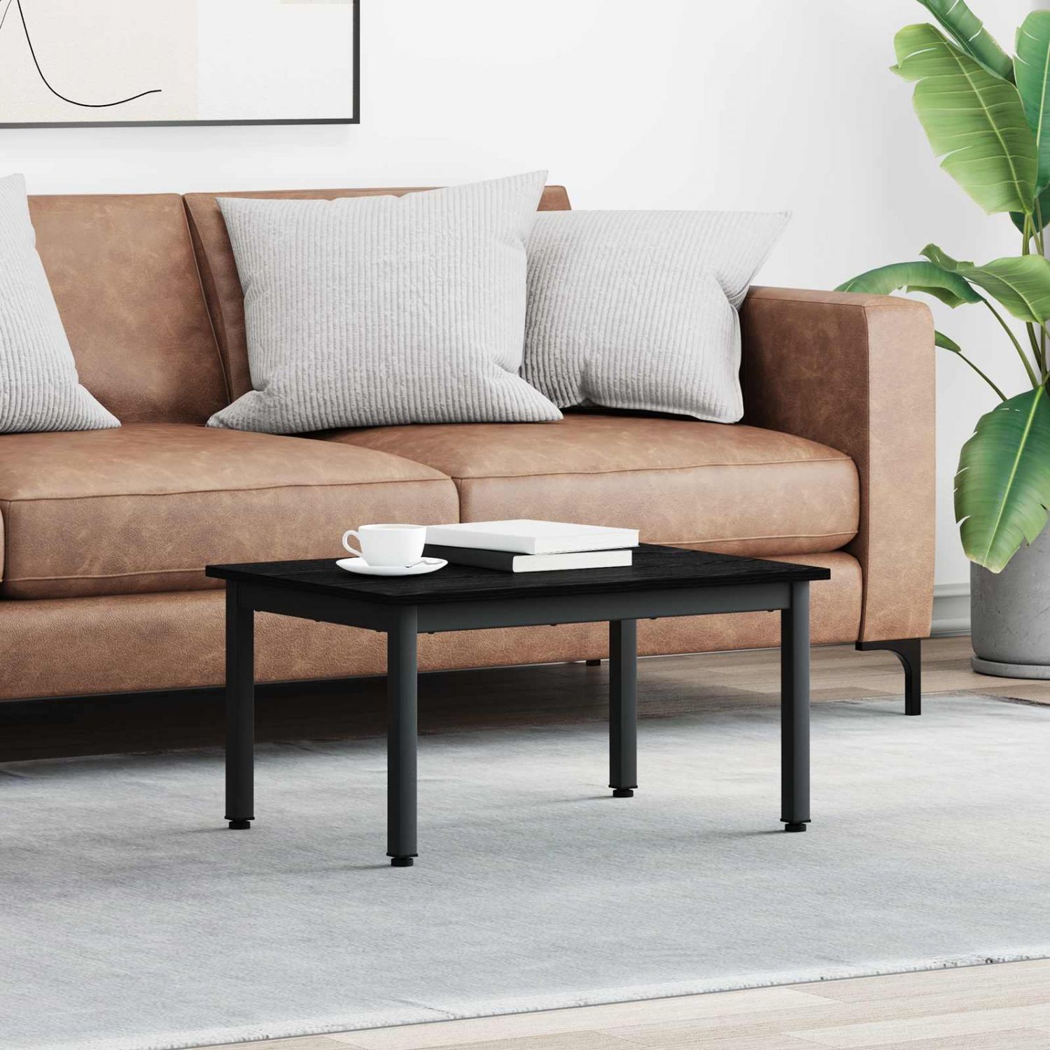 Kohvilaud Must tamm 70 x 50 x 36 cm Tehispuit