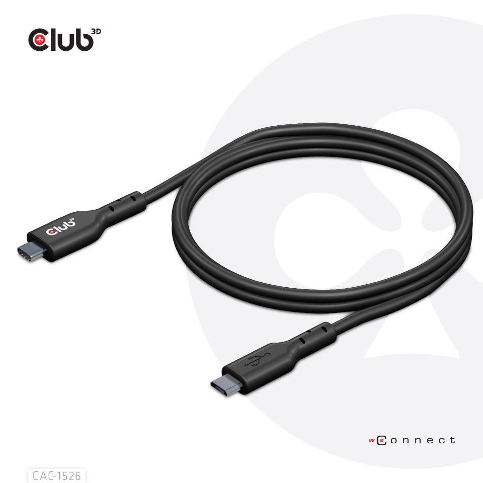 CABLE USB TO MICRO USB 1M/M/M CAC-1526 CLUB3D