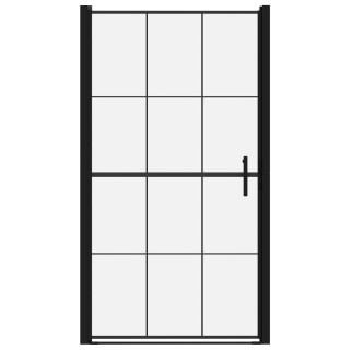 dušinurga uks, karastatud klaas, 100 x 178 cm, must