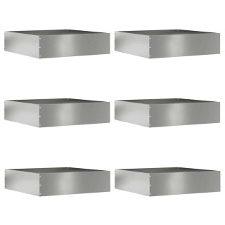 Murupiire 6 pcs Hõbedane 50 x 50 x 13 cm Tsinkteras