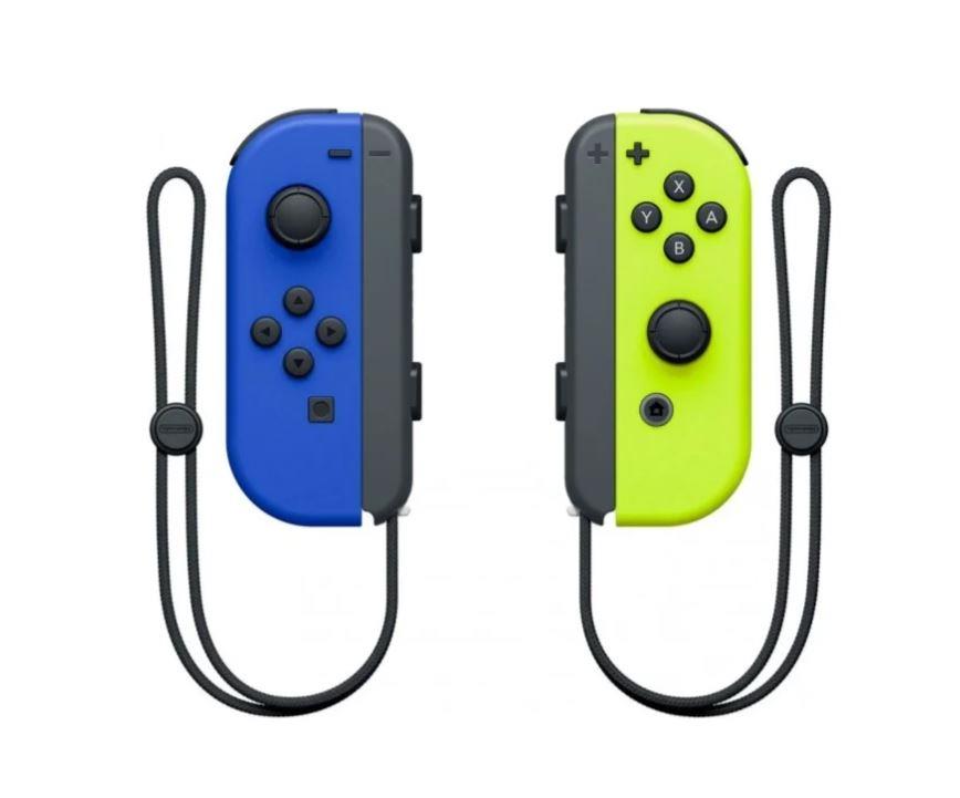 Контроллеры Nintendo Joy-Con (пара), синий/неоновый желтый